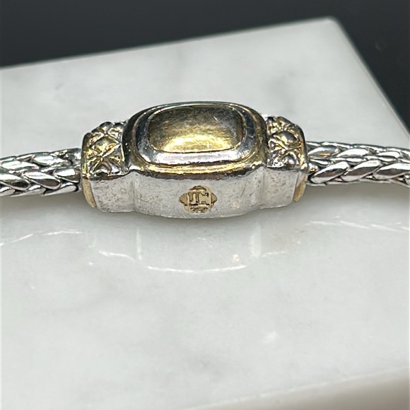 John Medieros bracelet #432 gold silver tone 7” JM vintage - Picture 2 of 9